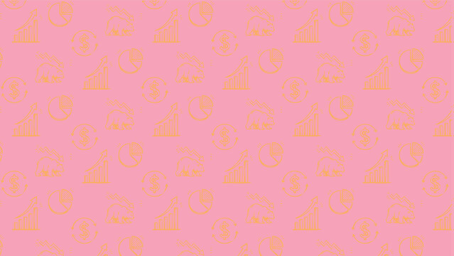 finance stock market trading vector doodle pattern 