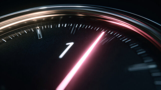 Clock face showing one o'clock (3d rendered)