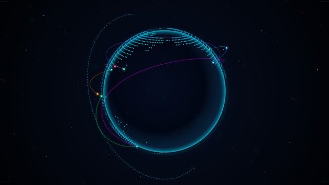Digital planet Earth with futuristic global network connections