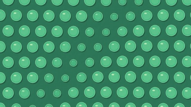 Jade green and cream bubble wrap cells responding to a seamless pressure wave