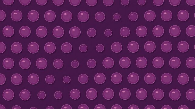Plum noir and pink bubble wrap cells responding to a seamless pressure wave