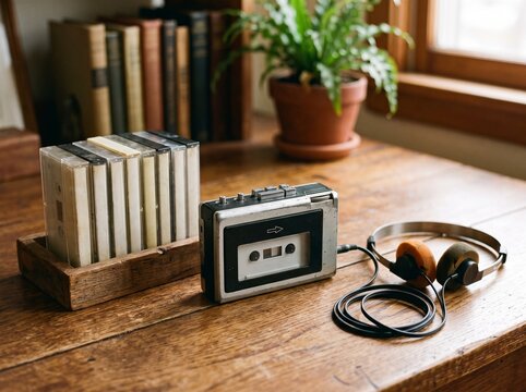 Vintage Cassette Player Analog Music Nostalgia
