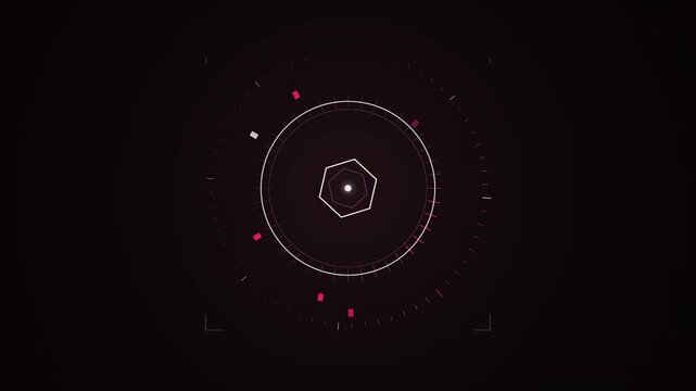 Abstract animated firewall blocking incoming packets drawn as cool blue-white lines and shapes on a deep dark background. Seamless looping 4K motion graphics video with free space for text, ideal for 