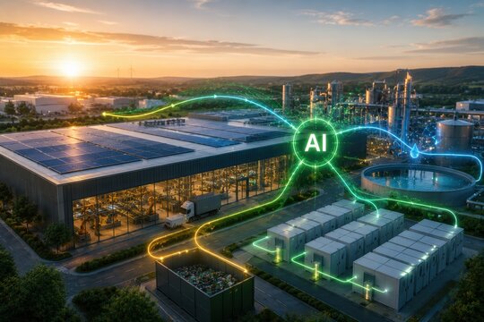 AI Resource Optimization for Sustainable Industrial Facility