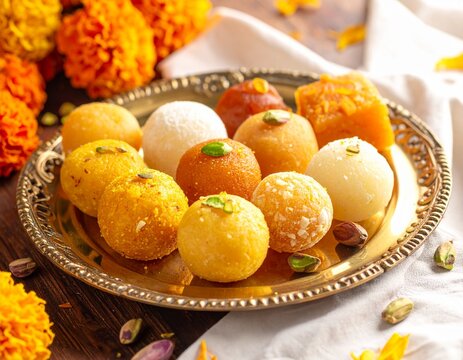 Traditional Indian Sweets Assortment for Diwali Festival Celebration and Festive Gifting