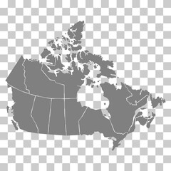 Fototapeta premium Canada map symbol shape, travel web flat concept icon vector illustration .