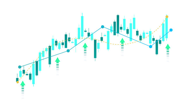 Bar trading graph financial stock market and investment, analytics chart with blue tones color and clean design. In transparent format or png