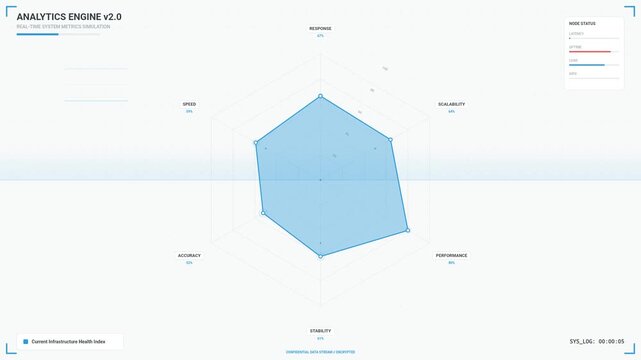 Digital Radar Chart Data Visualization Dashboard