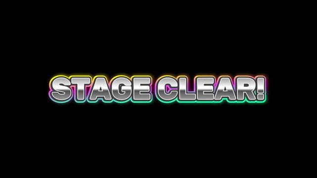 Stage Clear! Exciting Game Achievement Notification Displaying Victory and Accomplishment for Gamers Worldwide