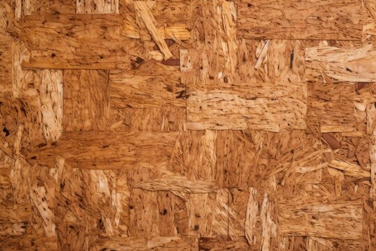 Osb wood particleboard creating a natural textured background or construction material