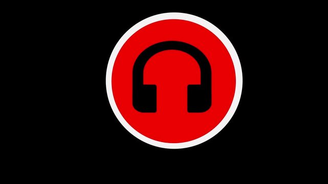 Headphones Music Audio and Customer Support Icon 