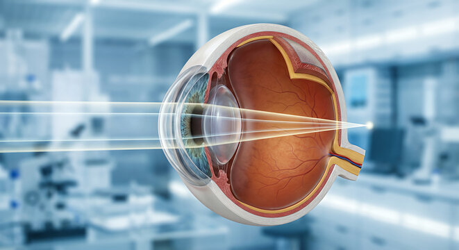 Hyperopia and Farsightedness &ndash; Human Eye Refractive Error 3D Visualization