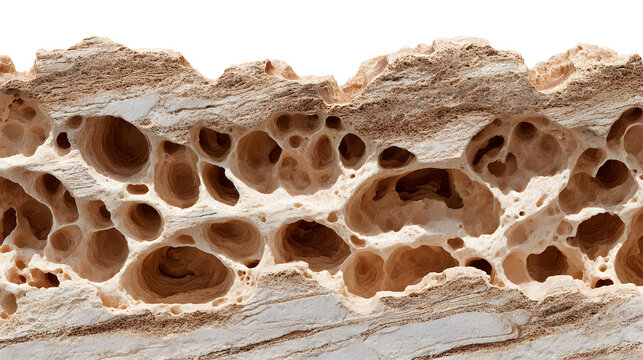 Natural sandstone honeycomb weathering pattern