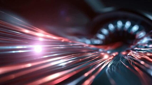 An abstract visualization of data streams or light trails, conveying speed, technology, and the future. ..Created with Generative AI, not depicting real subjects.