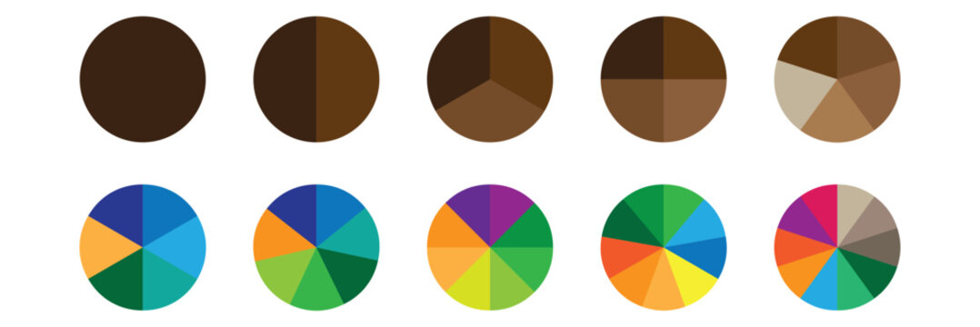 Color palette guide. Color wheel guide icon set..eps 10