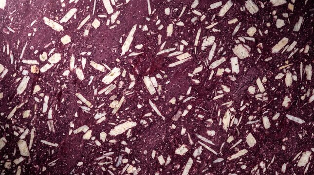Dark Purple Porphyry Stone Texture with White Feldspar Crystals