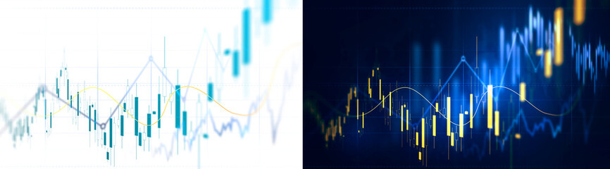Fototapeta premium Stock market investment trading graph growth Transparent.Trade business analytics graph and financial chart.PNG chart graph business. 