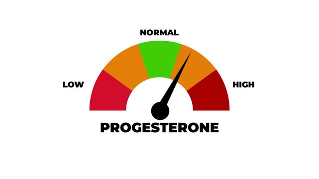 Progesterone Level Meter Animation: Low, Average, and High Hormone Gauge Indicator.4k motion graphics video