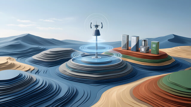 One distant weather signal passing through three amplification rings