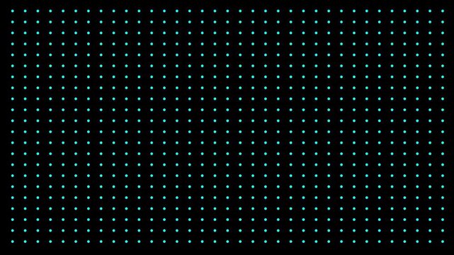 dark background random dots and grid dense moire interference wave pattern loop 4K