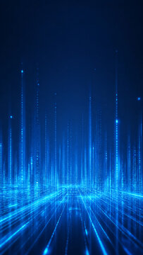 Vertical Data Stream Background for Modern Commercial Business Use
