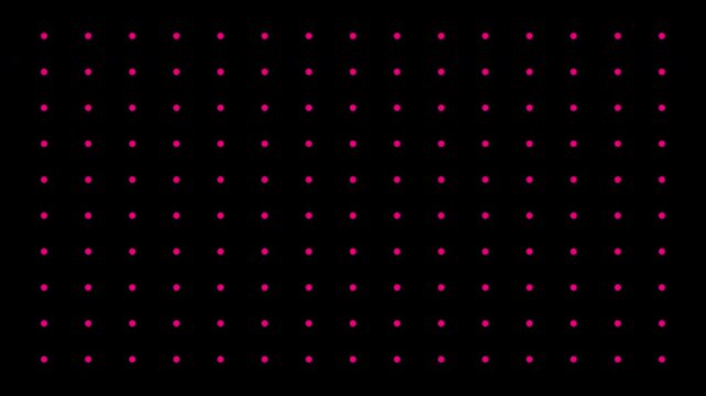 dark background random dots and grid diagonal wave motion particle glow effect 4K