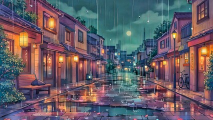 Obraz premium street in the night