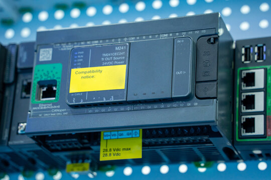 Industrial Programmable Logic Controller Module with Network Port