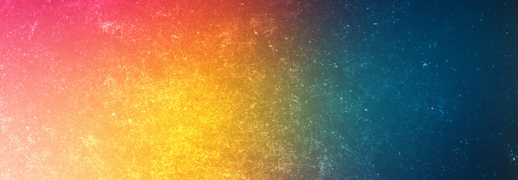 Abstract texture featuring warm red orange and cool blue gradient colors with worn dusty film grain for design projects.