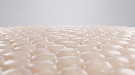 Fototapeta premium 3D visualization of healthy plump skin cells with water droplets