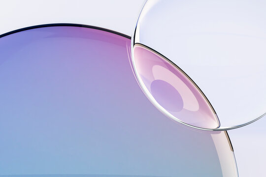 3D Translucent Bubble Connection Background