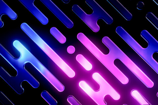 3D Gradient Digital Signal Pattern