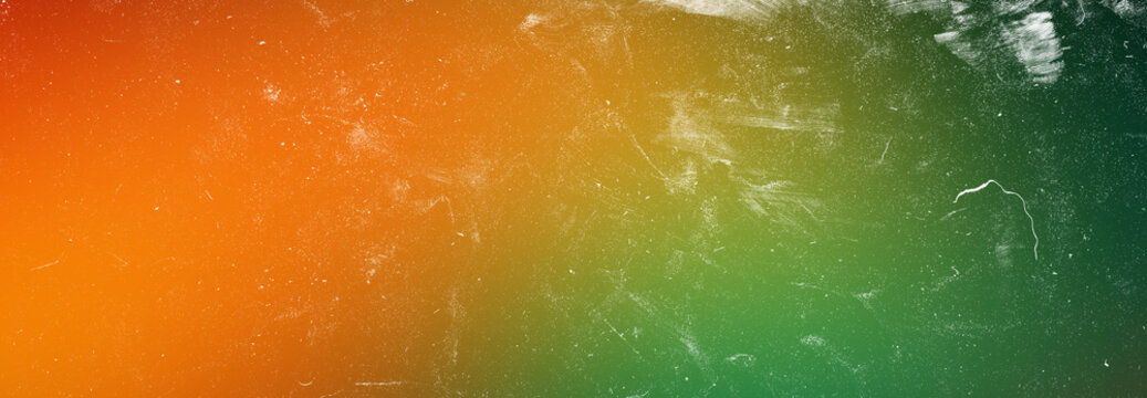 Abstract orange green gradient background featuring scratched texture overlay perfect for digital art and creative design.