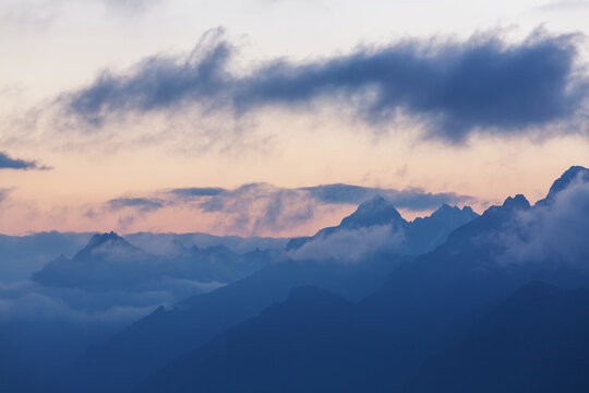 Mountains silhouette