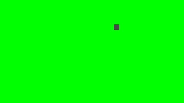 Pixelated gray loading bar animation on green screen background