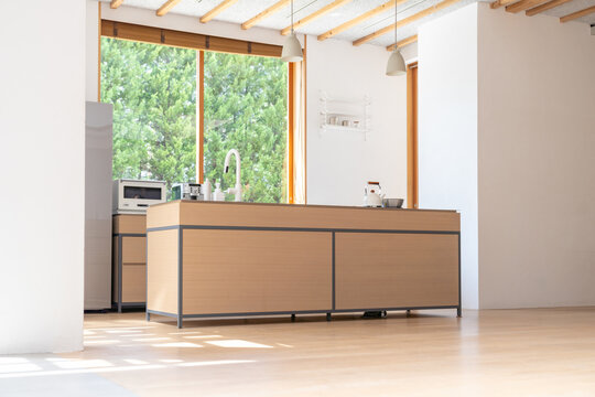 Interior of a kitchen in an unoccupied house