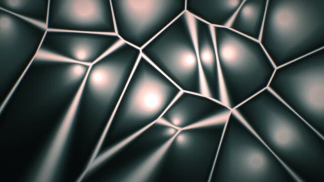 Seamless loop animation: teal organic foam cells pulse like tidal foam, with a dark cinematic grain and a calm, submerged mood.