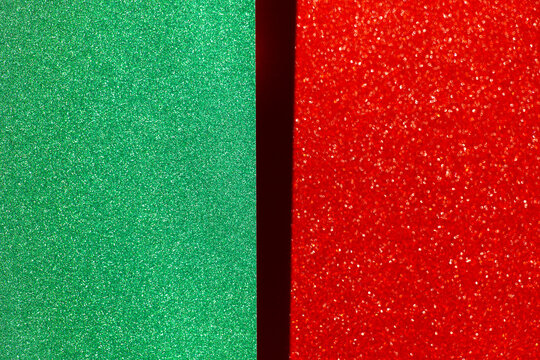 New Year sale. Christmas red and green glitter festive background.seasonal banner for Christmas sales,price comparisons, promotional presentations and shopping campaigns. 