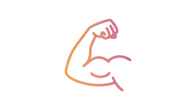 Bicep muscle icon with gradient color