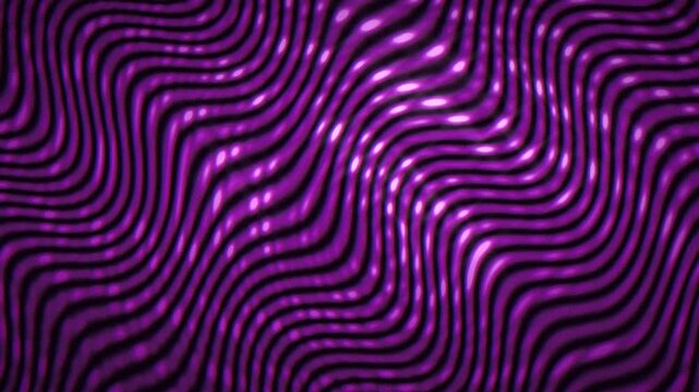 Purple and magenta ridges shimmer like blown glass over plasma waves, with a smooth gradient glow in a seamless loop.