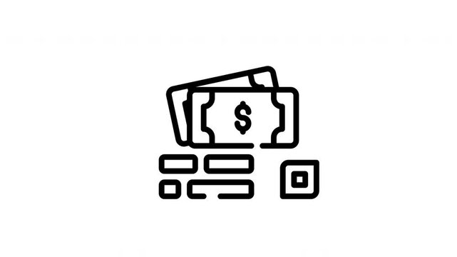 Money cash bills stacked upright, isolated on white background. Finance, banking, money, wealth concepts, savings, investment, and financial success visualization.