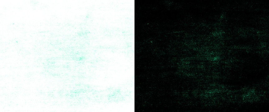 Abstract split screen texture with glowing green particles, dark and light contrast background, digital noise overlay