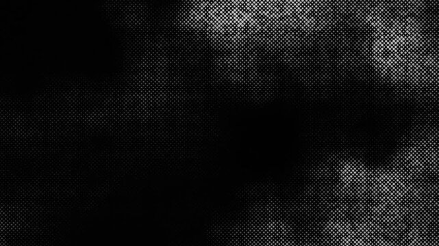 Abstract halftone texture overlay with grainy black and white digital noise pattern