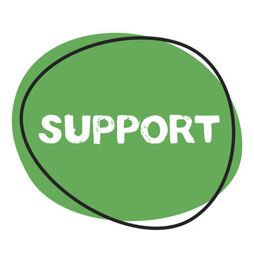 Support - Button in gr&uuml;n mit Rahmen