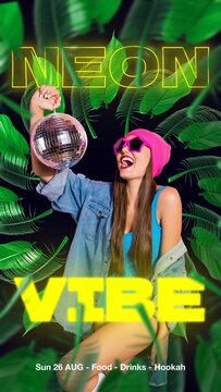 Tropical Neon Club Promo - Vertical