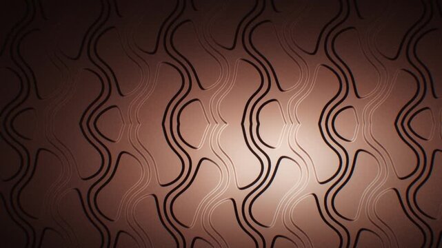 Abstract seamless 3d loop animation of flowing wavy lines with a soft gradient glow and matte metallic texture. Modern geometric motion background for elegant design and branding.