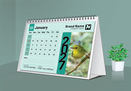 Minimal 2027 Calendar Template for Modern Print Design