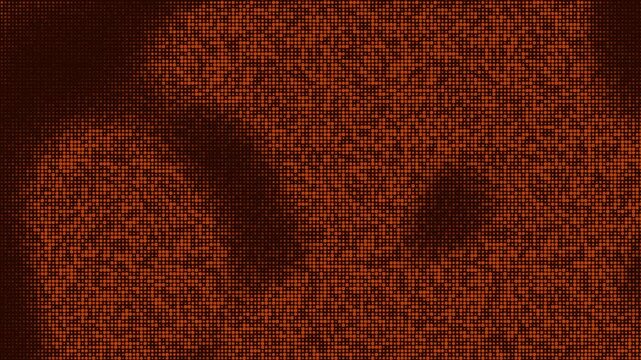 Abstract digital red pixel grid background with dark flowing shadows and motion texture
