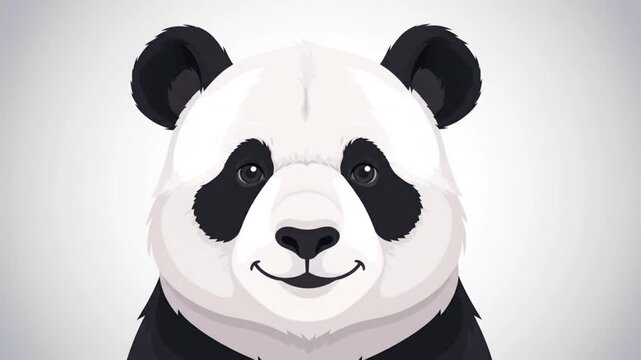 Portrait of a giant panda bear face
