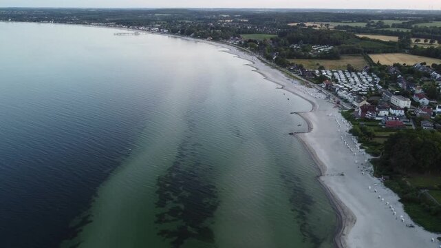 Aerial view of the northern German coast